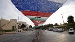 Doha Berhias Bendera Raksasa Jelang Piala Dunia 2022
