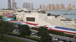 Doha Berhias Bendera Raksasa Jelang Piala Dunia 2022