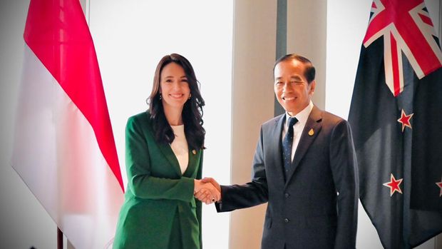 Jokowi dan PM Selandia Baru Jacinda Ardern
