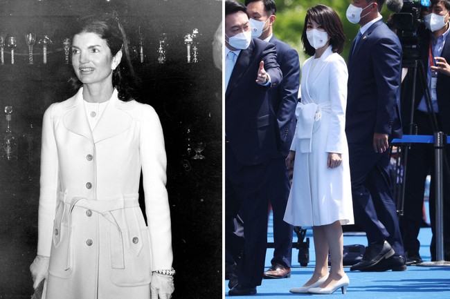Kim Keon-hee sendiri memang dikenal dengan gaya elegan dan klasik. Tak heran jika ia disandingkan dengan potret Jackie O, mantan ibu negara AS yang merupakan istri John F. Kennedy. Namun kesamaan gaya di antara keduanya dianggap netizen terlalu sering untuk tidak disengaja.Foto: Getty Images