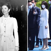Kim Keon-hee sendiri memang dikenal dengan gaya elegan dan klasik. Tak heran jika ia disandingkan dengan potret Jackie O, mantan ibu negara AS yang merupakan istri John F. Kennedy. Namun kesamaan gaya di antara keduanya dianggap netizen terlalu sering untuk tidak disengaja.Foto: Getty Images