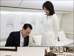 Ibu negara Korea Selatan Kim Keon-hee jadi perbincangan karena beberapa gaya busana dan posenya disebut meniru Audrey Hepburn dan Jackie O. Dalam beberapa potret resmi, busana dan pose mereka terlihat cukup persis. Tak sedikit yang berpikir bahwa kemiripan itu bukan disengaja. Foto: Youtube