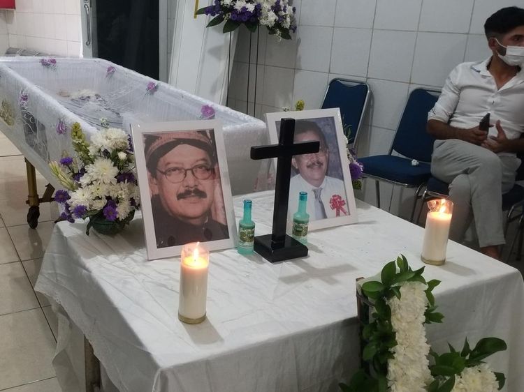 Suasana Rumah Duka Tempat Jenazah Rudy Salam Disemayamkan