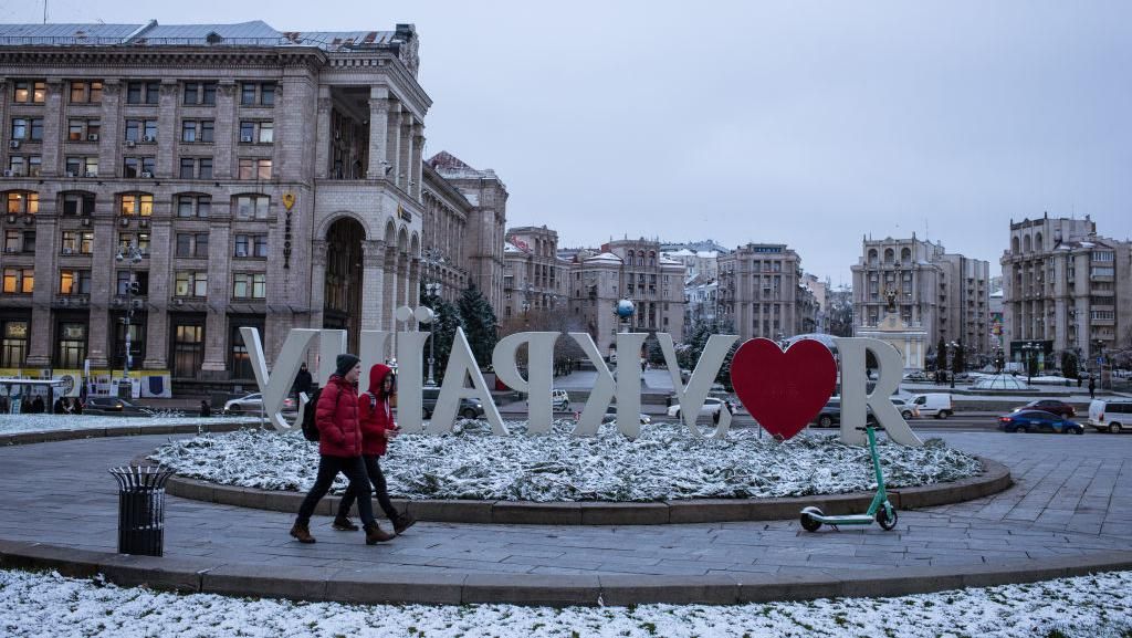 Salju Pertama Musim Dingin Mulai Turun di Ukraina