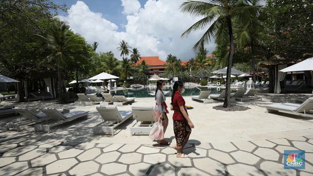 Sektor pariwisata di Bali utamanya perhotelan di Nusa Dua, kelimpahan cuan karena Konferensi Tingkat Tinggi (KTT) G20. (CNBC Indonesia/Tri Susilo)