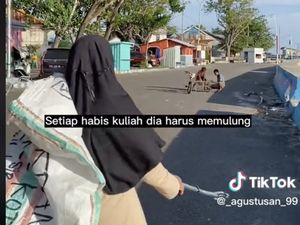 Kisah Ardiah, Mahasiswi yang Viral karena Menyambi Jadi Pemulung