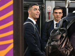 Senyuman Cristiano Ronaldo Jelang Pembukaan Piala Dunia 2022 di Qatar