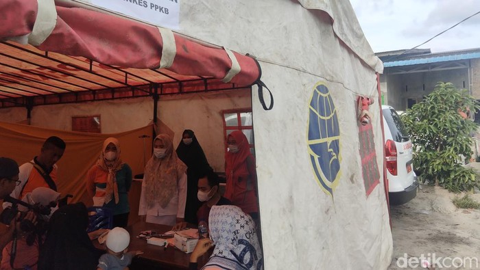 Posko kesehatan untuk korban banjir di Batu Bara