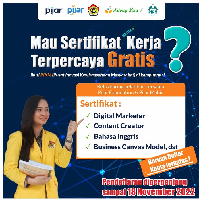 Poster PIKM di 6 kampus di Indonesia