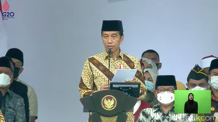 Presiden Jokowi di Muktamar Muhammadiyah, Sabtu (19/11/2022)