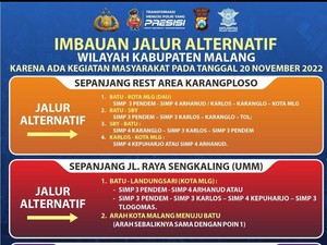 Hari Ini Ada Aksi Damai Aremania, Cek Jalur Alternatif Malang Raya di Sini!