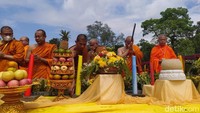 Doa bersama yang dilakukan ini merupakan rangkaian International Buddhist Conference Indonesia. Foto: Eko Susanto/detikJateng