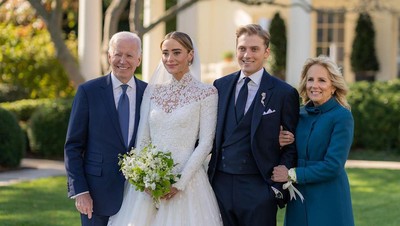 Momen Cucu Presiden AS Joe Biden Menikah di Gedung Putih