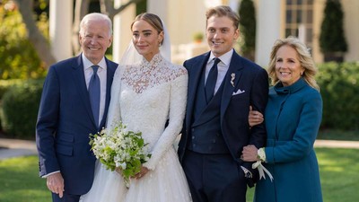 5 Potret Pernikahan Cucu Perempuan Joe Biden yang Menikah di Gedung Putih
