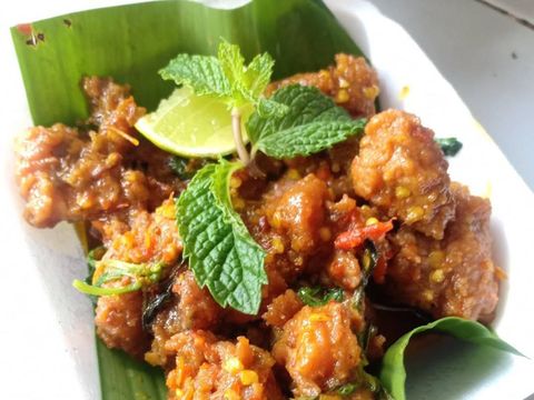 Olahan daging biawak rica-rica, kuliner ekstrem ini ditawarkan di Podjok87, Jalan Tunjung Tutur No. 1 Denpasar, Bali. Foto: IST