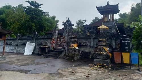 Salah satu lokasi pencurian pratima di Pura Dalem Desa Perancak, Kecamatan Jembrana, Kabupaten Jembrana, Bali, Minggu (20/11/2022).