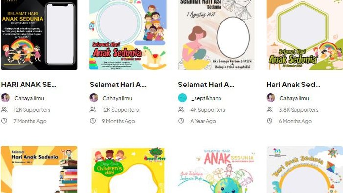 Twibbon Hari Anak Sedunia 2022.
