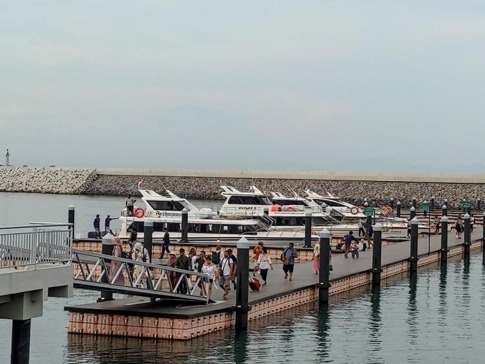 Untuk diketahui, Pelabuhan Sanur ini baru diresmikan pada Selasa (9/11/2022). Pelabuhan Sanur ini menghubungkan segitiga emas yakni Denpasar, Nusa Ceningan dan Nusa Penida. Foto:  I Wayan Sui Suadnyana