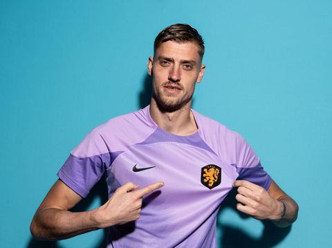DOHA, QATAR - NOVEMBER 16: Andries Noppert of Netherlands poses during the official FIFA World Cup Qatar 2022 portrait session at  on November 16, 2022 in Doha, Qatar. (Photo by Shaun Botterill - FIFA/FIFA via Getty Images)