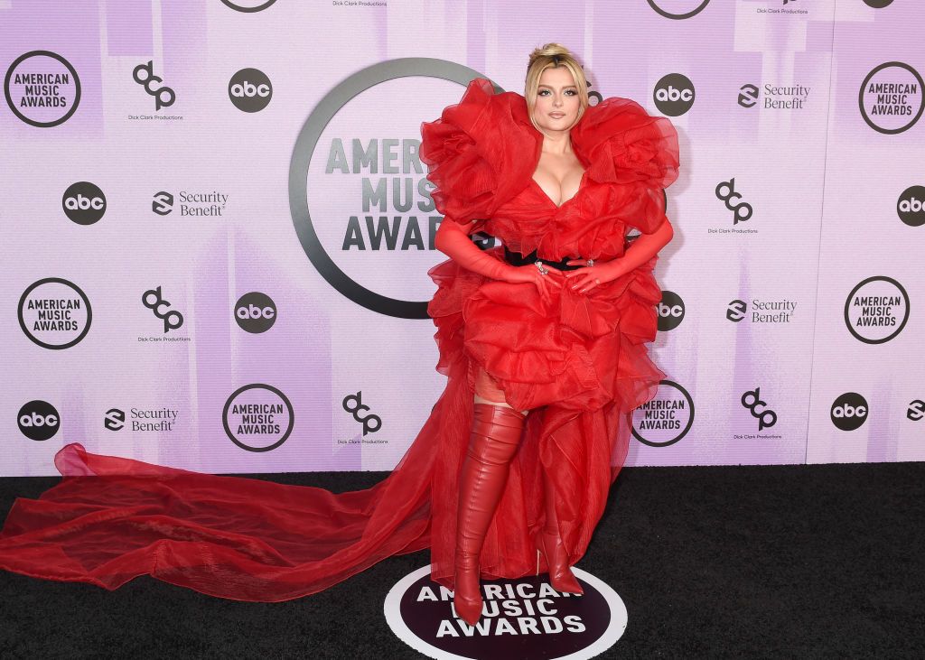 Bebe Rexha at the 2022 American Music Awards held at the Microsoft Theater at L.A. Live on November 20, 2022 in Los Angeles, California.