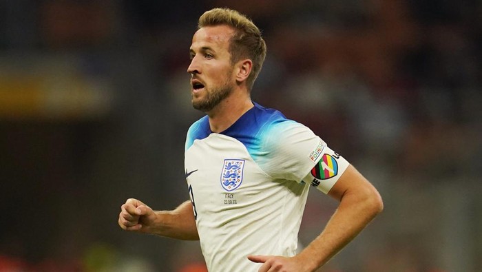 Englands Harry Kane with UEFA One Love armband during the UEFA Nations League Group C Match at San Siro Stadium, Italy. Picture date: Friday September 23, 2022. (Photo by Nick Potts/PA Images via Getty Images)