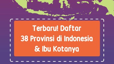 Terbaru! Daftar 38 Provinsi di Indonesia & Ibu Kotanya