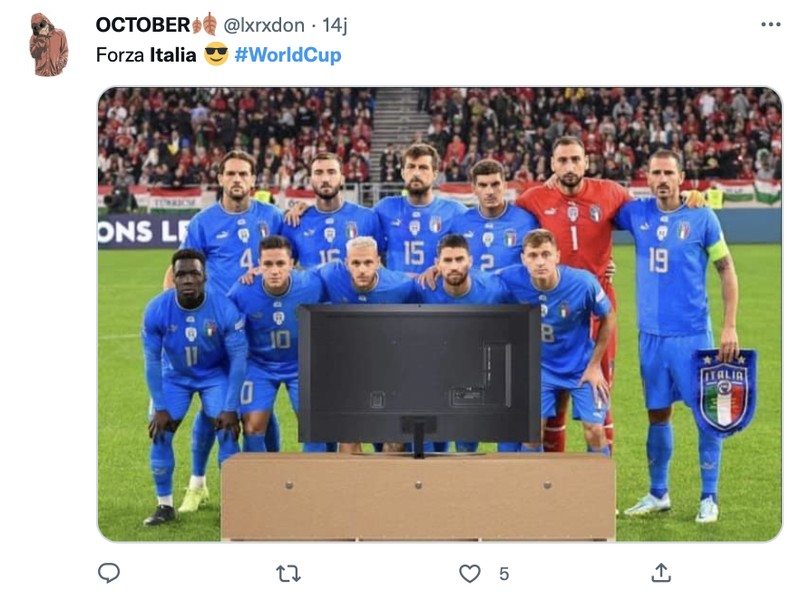 Meme italia gagal lolos ke Piala Dunia 2022