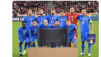 Ada pula netizen yang olok-olok fans dan tim Italia lagi nobar Piala Dunia 2022. Foto: Twitter