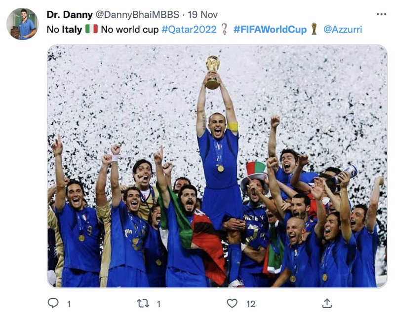 Meme italia gagal lolos ke Piala Dunia 2022