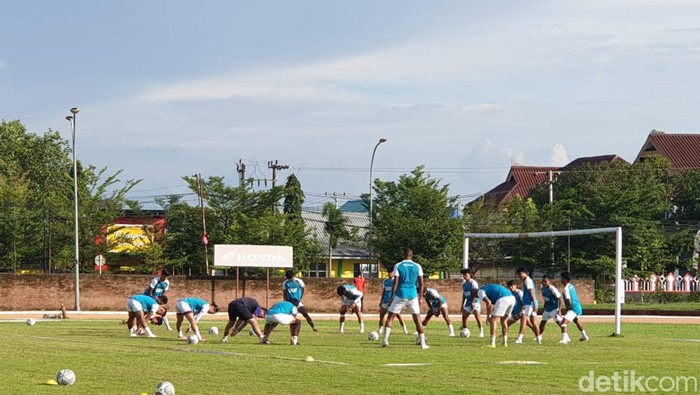 Latihan PSM Makassar di Lapangan Syekh Yusuf, Gowa