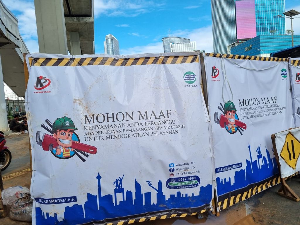 Macet di Jalan Gatot Subroto arah Kuningan, Jakarta Selatan (Haris-detikcom)