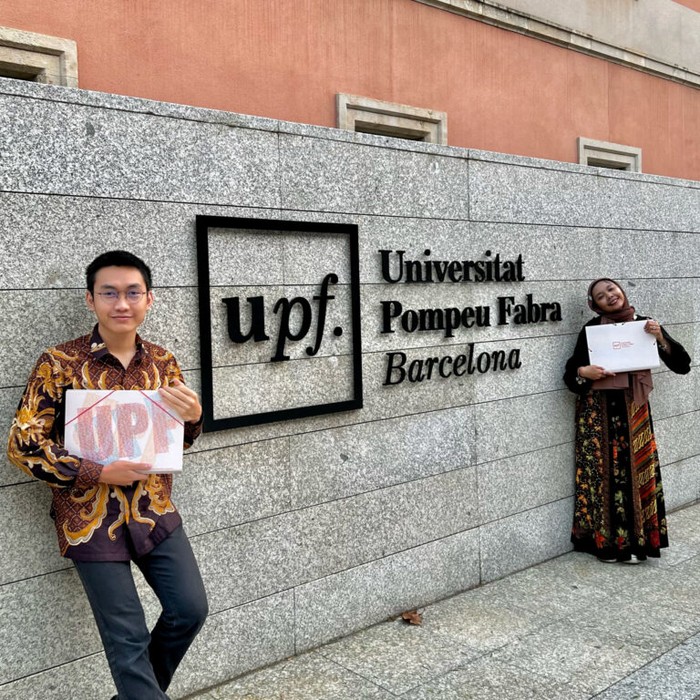 Mirza dan Nindy, 2 mahasiswa UB peserta IISMA di Spanyol (Foto: ub.ac.id)