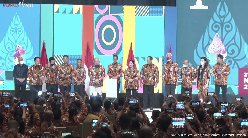 Musyawarah Nasional ke-17 HIPMI, Surakarta, 21 November 2022. (Tangkapan layar Youtube Sekretariat Presiden RI)