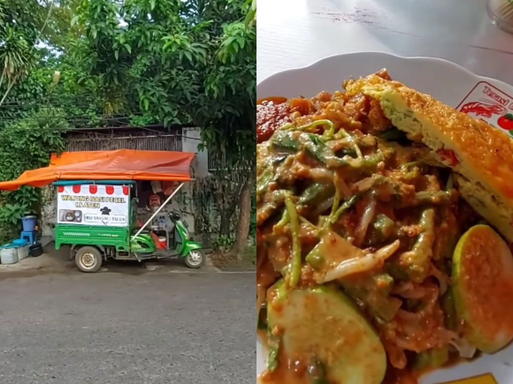 Penjual makanan pakai motor, tawarkan nasi Padang hingga nasi pecel.