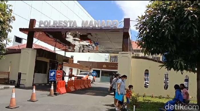 Tampak dari depan kantor Polresta Manado
