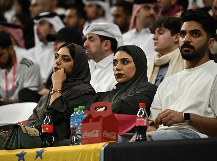 Soccer Football - FIFA World Cup Qatar 2022 - Group A - Qatar v Ecuador - Al Bayt Stadium, Al Khor, Qatar - November 20, 2022 Fans during the match REUTERS/Dylan Martinez