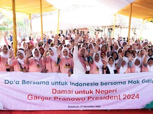 Gelar Doa Bersama, Emak-emak di Sukabumi Dukung Ganjar Nyapres 2024