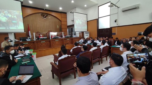 Sidang lanjutan Bharada Eliezer di PN Jaksel, Senin (21/11/2022)-(Wilda-detikcom)