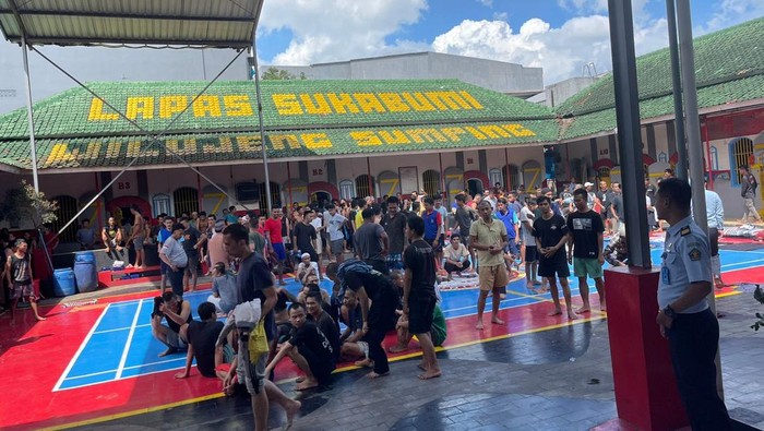 Suasana di Lapas Sukabumi saat terjadi gempa.
