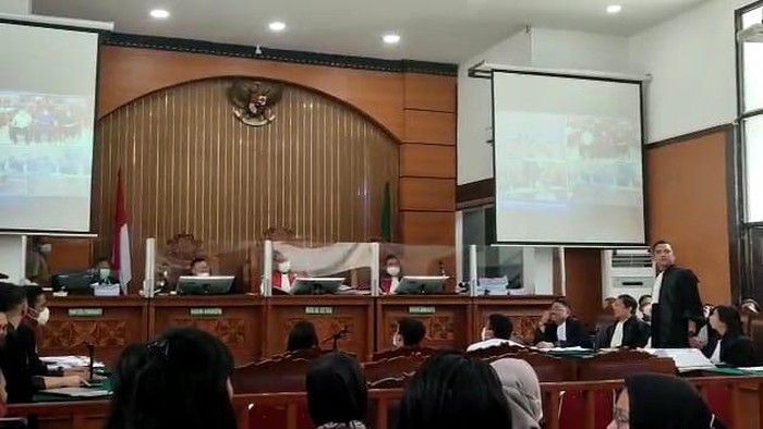 Suasana sidang kasus Sambo saat gempa (Wilda-detikcom)