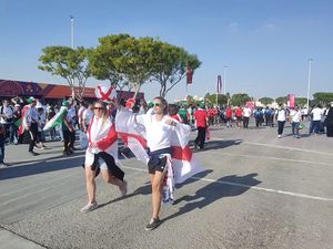 Suasana Stadion Khalifa Qatar Jelang Laga Inggris Vs Iran
