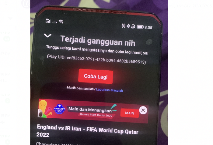 Vidio error