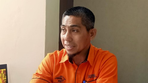 Eksekutif General Manager PT Pos Indonesia area Bali, Nandi Hidayat ditemui di Jalan Raya Puputan, Denpasar, Bali, Selasa (22/11/2022).