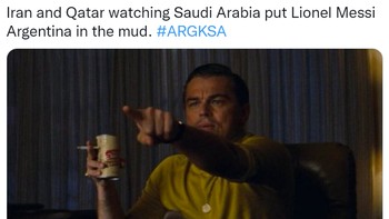 Negara-negara Timur Tengah lain ikut senang Arab Saudi mengalahkan Argentina. Foto: (Twitter)