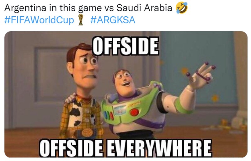 Meme Argentina Dikalahkan Arab Saudi di Piala Dunia 2022