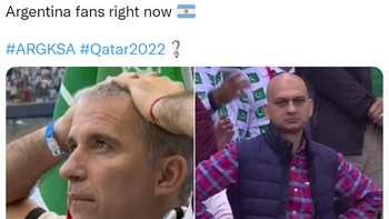 Meme klasik Upset Fans, cocok untuk menggambarkan rasa senewen suporter Timnas Argentina. Foto: (Twitter)