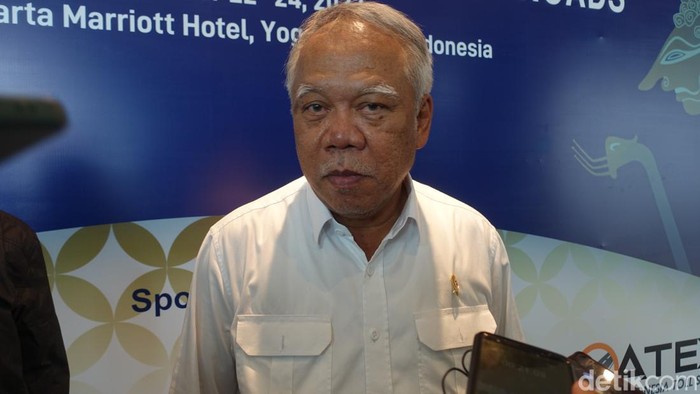 Menteri PUPR Basuki Hadimuljono saat ditemui wartawan di Hotel Marriott, Sleman, Selasa (22/11/2022). Menteri PUPR Basuki Hadimuljono saat ditemui wartawan di Hotel Marriott, Sleman, Selasa (22/11/2022).