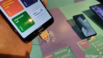 Ponsel ini membawa layar LCD berukuran 6,5 inch dengan resolusi 720 x 1600 pixel. Foto: Virgina Maulita Putri/detikINET