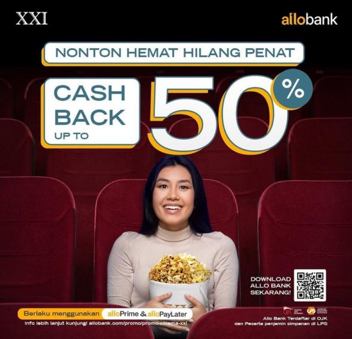 Promo nonton bioskop dari Allo Bank (Foto: Istimewa)