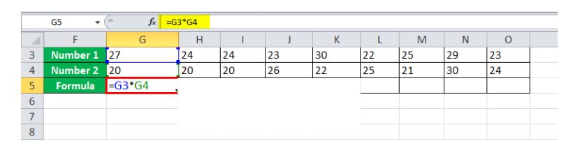 Contoh rumus Microsoft Excel.